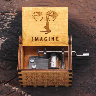 Hộp Nhạc John Lennon Bài Imagine - Hộp Nhạc Gỗ Quay Tay Cơ Cổ Điển & Mini