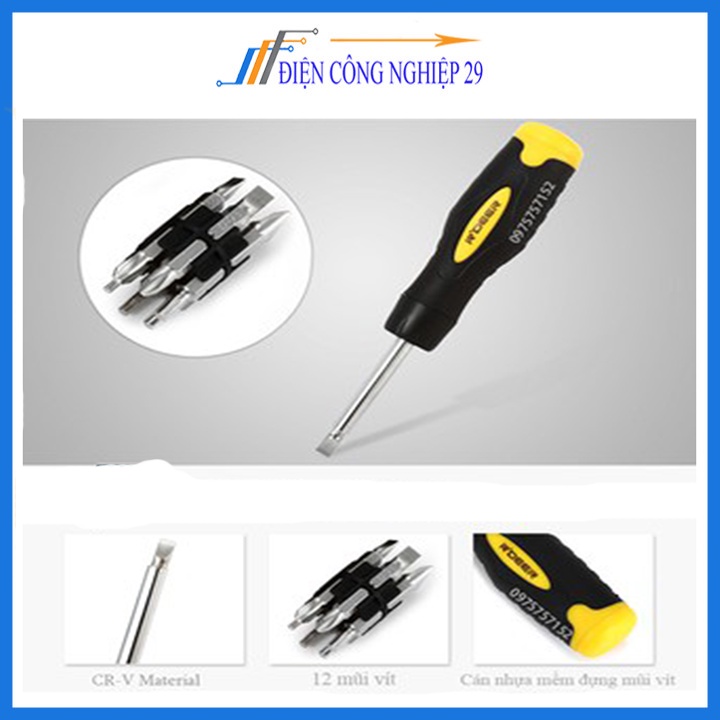 Tua Vít R'DEER RT-1613 Tặng 12 Đầu Vặn Vít