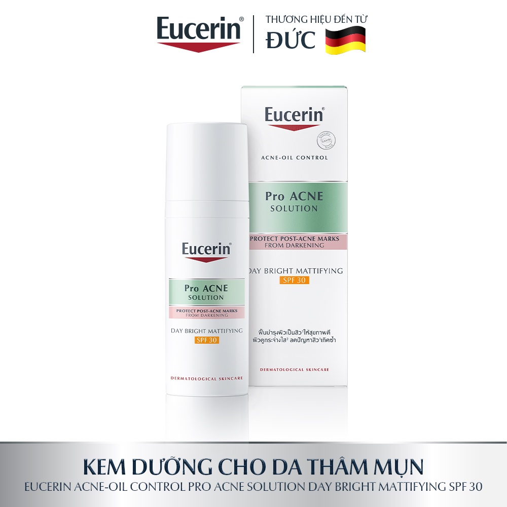 Kem Dưỡng Eucerin Acne Oil Control Pro Acne Solution Day Bright Mattifying SPF30 50ml