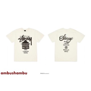 Áo Thun Tay Ngắn In Chữ Stussy Dsm World Tour Thời Trang