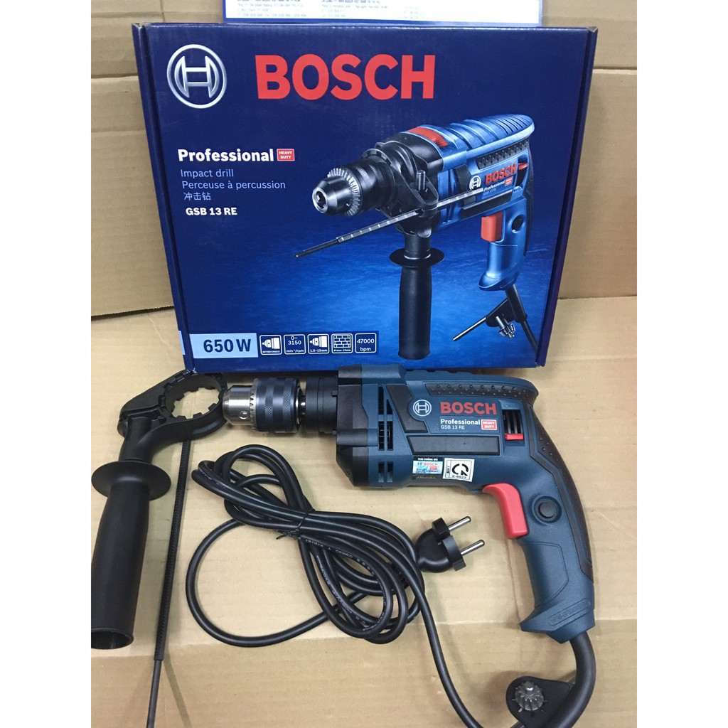 Bộ máy khoan  động lực Bosch GSB 13 RE  (hộp giấy)