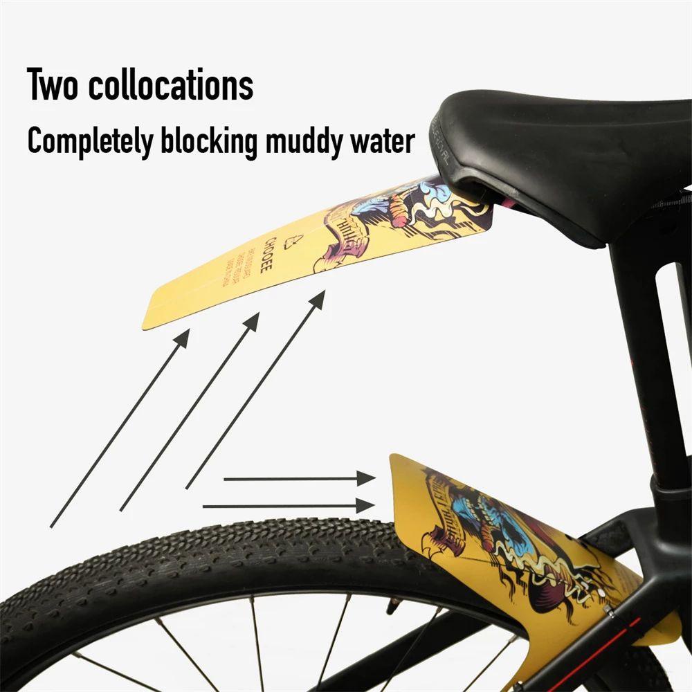 FENDER Tấm Chắn Bùn Trước / Sau Kèm Dây Cáp Chuyên Dụng Cho Xe Đạp Leo Núi