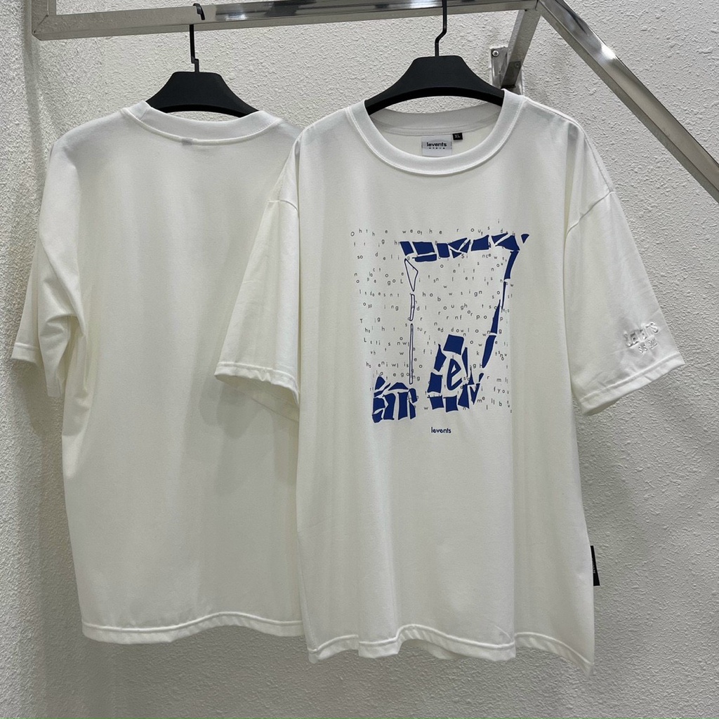 Áo thun LEVENTS Musik/Cream/Light Blue