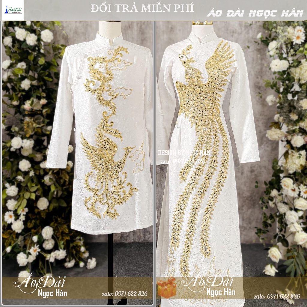 Áo Dài Cặp Cưới Hỏi Cô Dâu Chú Rể ADC04