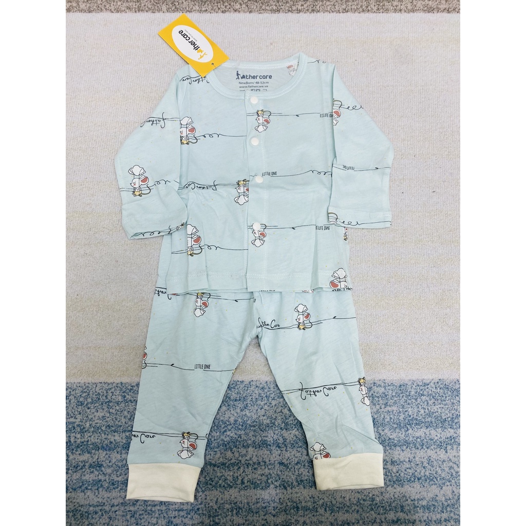 Bộ dài tay sơ sinh họa tiết chuột chất cotton Father Care cho bé
