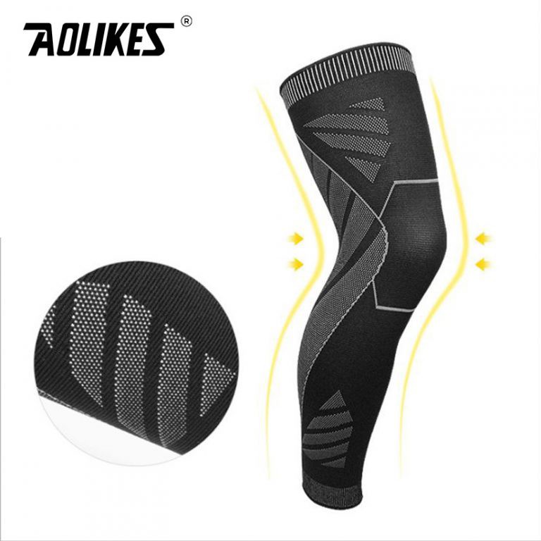 Đai ống dài chống căng cơ chân đùi AOLIKES HX 7060 (1 cái), Đai bó gối chuyên gym, chính hãng