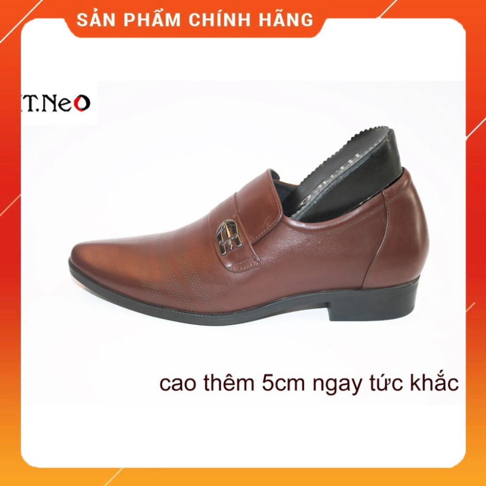 Giày nam tăng chiều cao 💔 HT.NEO 💔 da bò thật 100% kết hợp đế cao su cao ngay 6cm cực đẹp kết hợp quần tây siêu lịch s