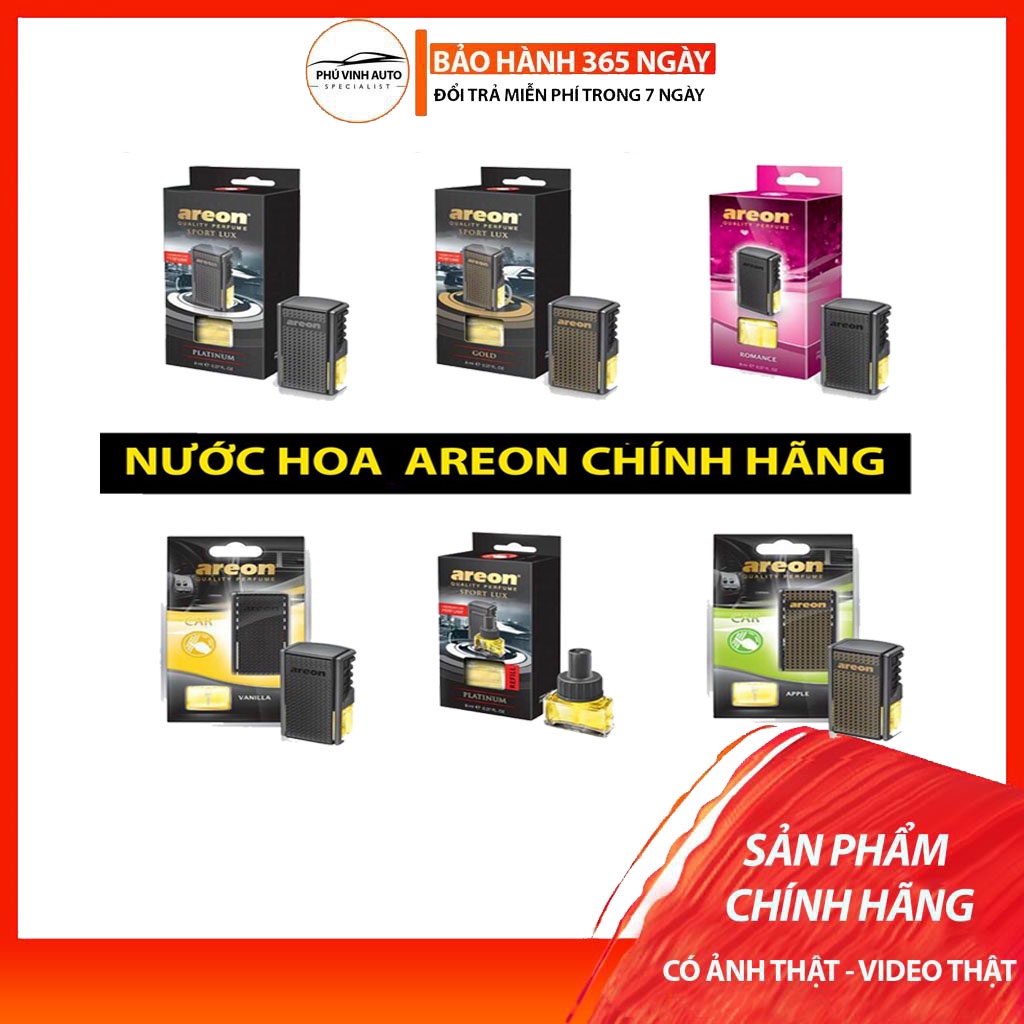 Nước Hoa Ô Tô Areon Cao Cấp Kẹp Cửa Gió Điều Hòa Xe Hơi Sport Lux Lưu Hương Bền Lâu(Đủ mùi)