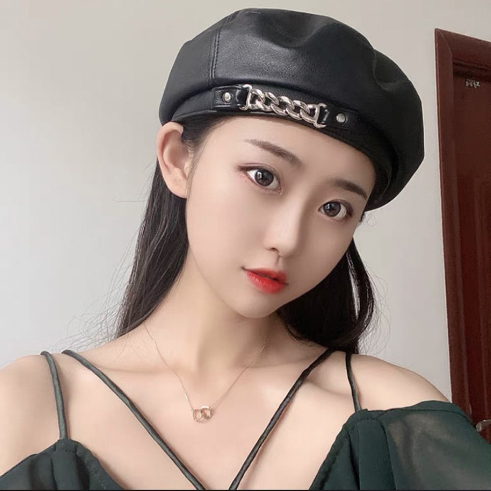Mũ beret màu sắc retro thanh lịch cho nữ