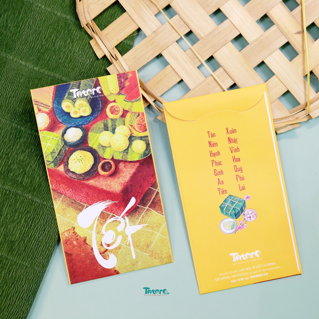 Tệp 6 bao lì xì Tết 2022 Tết Đoàn Viên - Xuân Sum Vầy - 4 Mùa Xuân Hạ Thu Đông May Mắn Phát Tài Phát Lộc