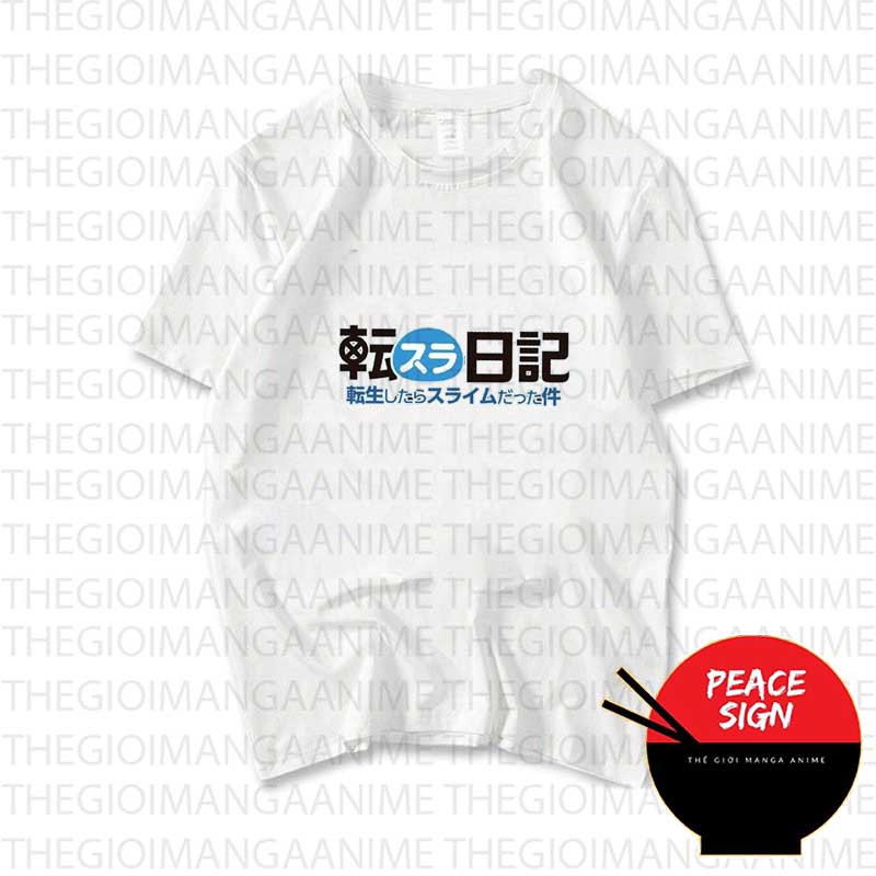 Áo thun phông trắng in hình Tensei-shitara Slime datta Ken Lúc đó, tôi đã chuyển sinh thành Slime