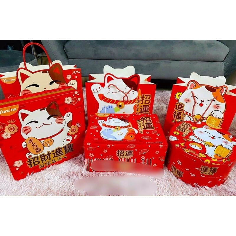 Sỉ 1 thùng bánh quy Mèo thần tài hộp tròn hộp vuông | BigBuy360 - bigbuy360.vn