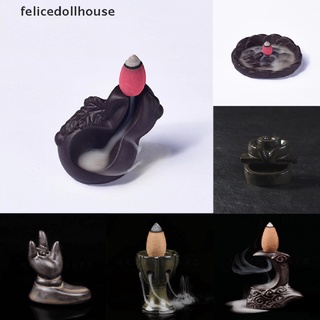 Thác Khói Trầm Hương Hình Nón / Hoa Sen / Phật Giáo Bằng Gốm Sứ