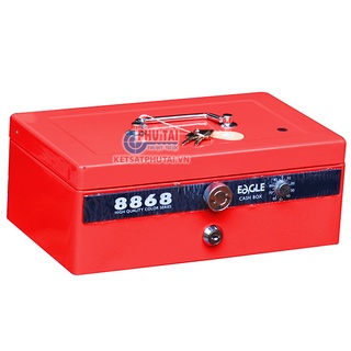 Hộp đựng tiề.n màu đỏ mật mã + khóa chìa 8868-red