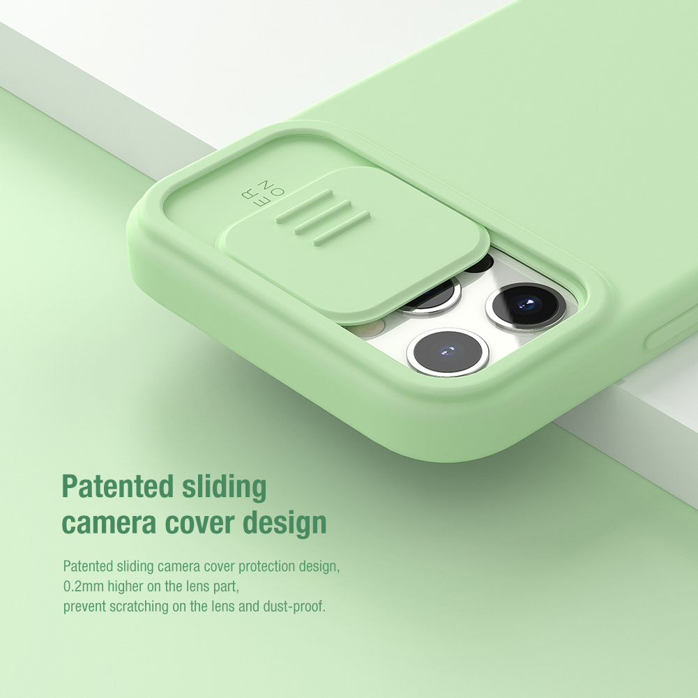 Ốp điện thoại NILLKIN silicon từ tính lót sợi nhỏ chống rơi bảo vệ camera thích hợp cho iPhone 12/ 12 Pro/ 12 Pro Max