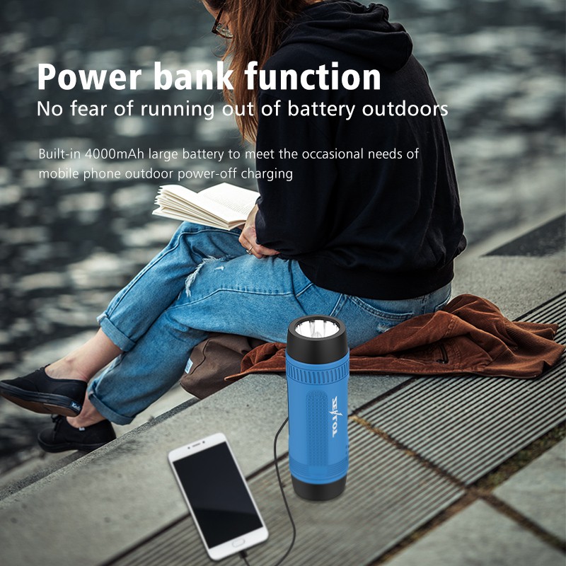 Loa Bluetooth Không Dây Zealot S1 Tích Hợp Đèn Pin Chất Lượng Cao