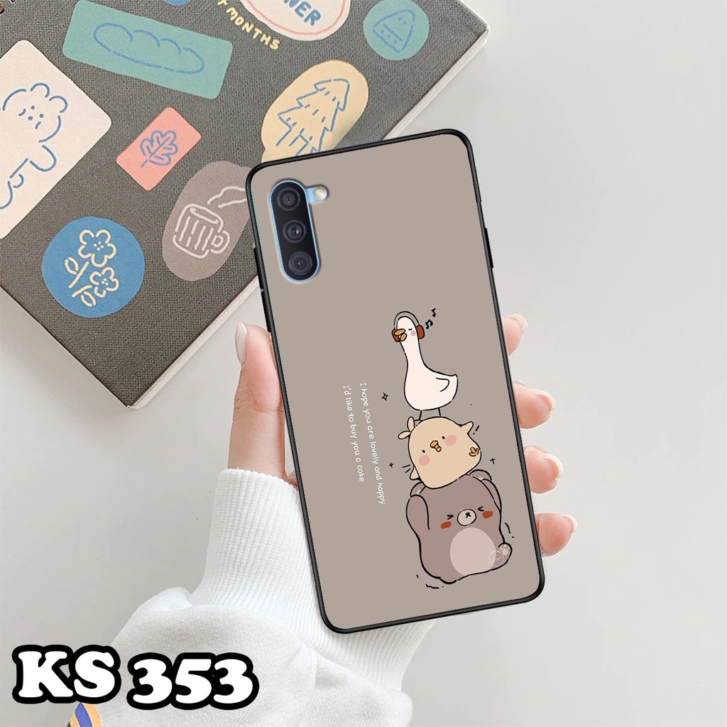 Ốp lưng Samsung A11 - Samsung M11 - Ốp in hình Cat&amp;Bear đáng yêu - Chất liệu TPU siêu bền, bảo vệ máy