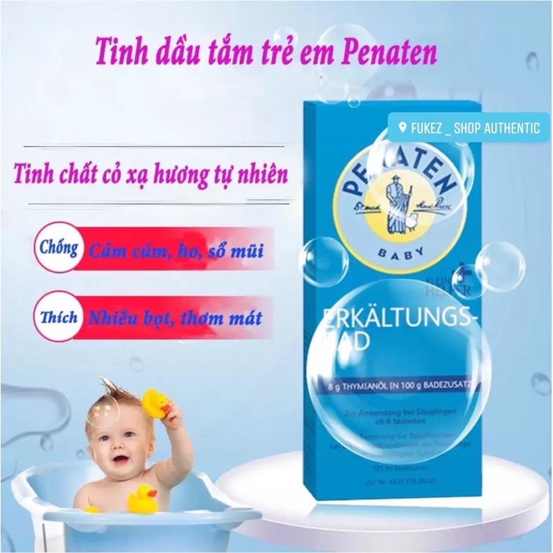 TINH DẦU TRÀM TẮM CHỐNG CẢM CHO BÉ PENATEN 125ML - NK ĐỨC ĐỦ BILL