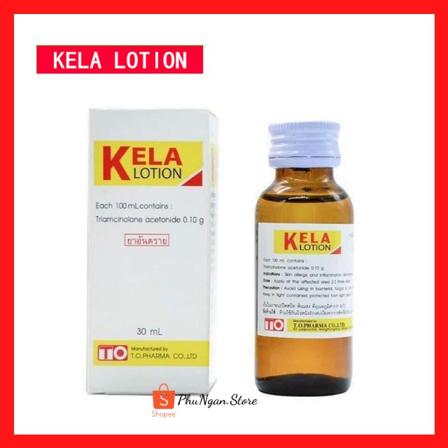 (Chuẩn Thái)1 lọ Kela Lotion Thái Lan hỗ trợ hết viêm lỗ chân lông (Viêm nang lông)