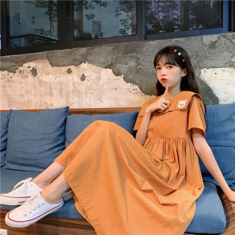 ĐẦM GẤU 🐻CỔ NGANG DÁNG DÀI SIÊU HACK DÁNG