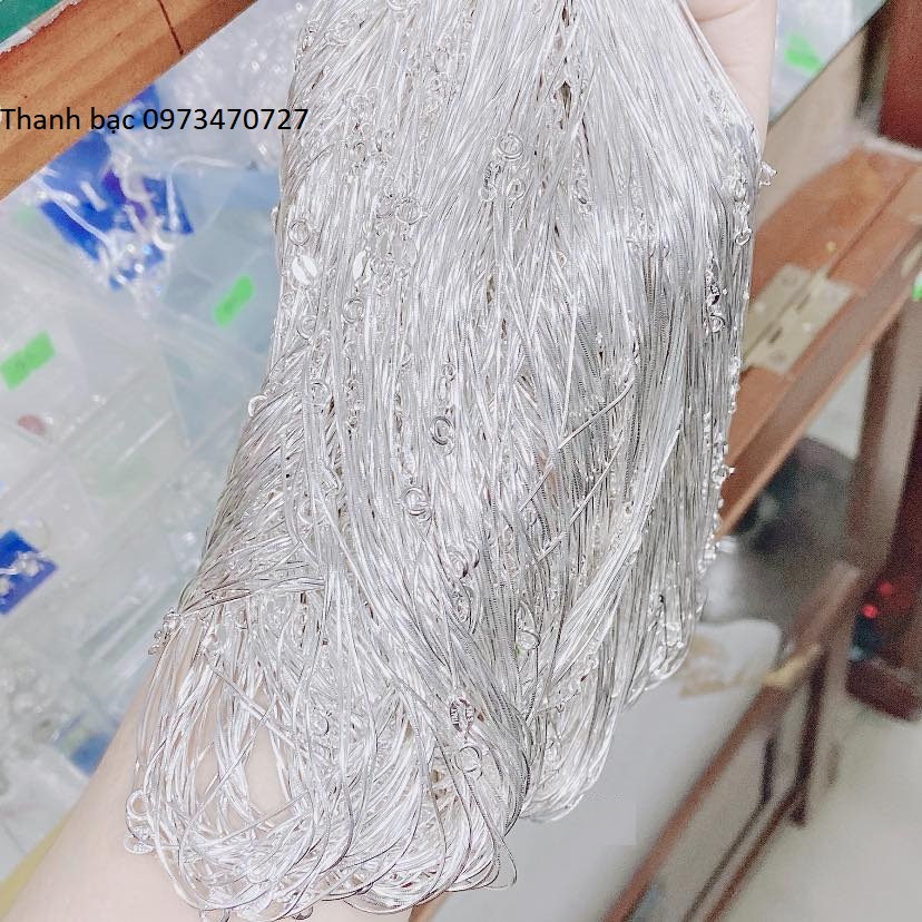 Dây mỳ nhỏ cho nữ bạc ý 925, mix phù hợp các loại mặt