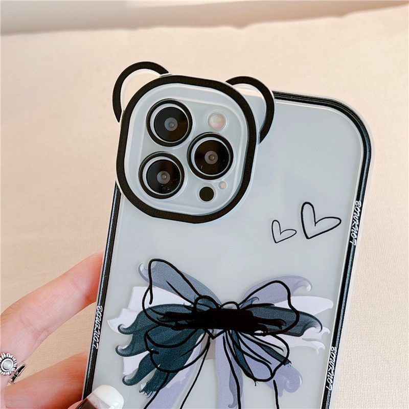 Ốp Điện Thoại Silicon Mềm Trong Suốt Dễ Thương Cho IPhone 12 13 11 Pro Max X Xs Max Xr Dja4