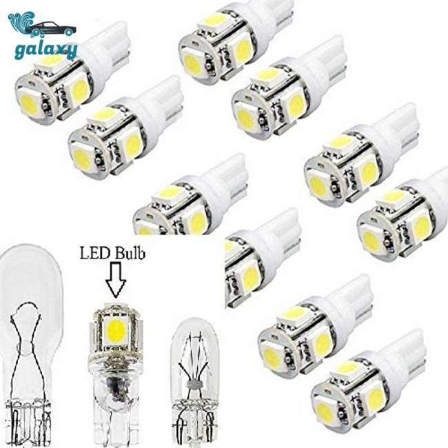 10 Đèn LED 5 bóng SMD T10 T5 thay thế dành cho xe hơi