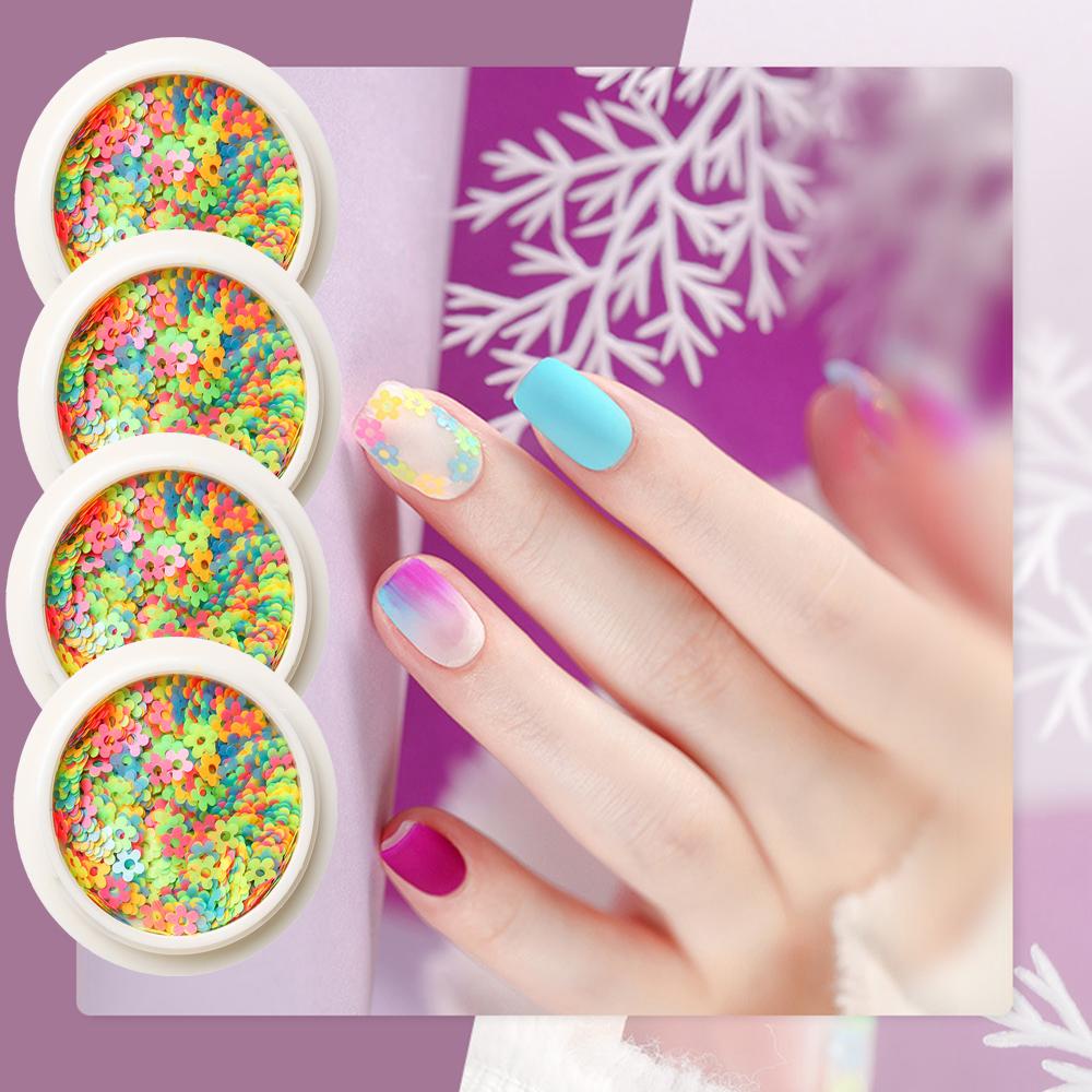 Phụ Kiện Trang Trí Móng Nghệ Thuật Hình Hoa / Trái Tim Đính Kim Sa Lấp Lánh