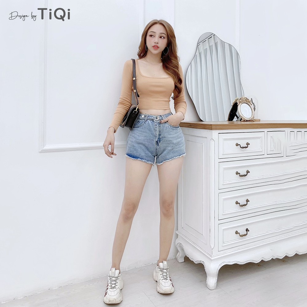 Quần short jean nữ TiQi Jeans S1-469 | BigBuy360 - bigbuy360.vn