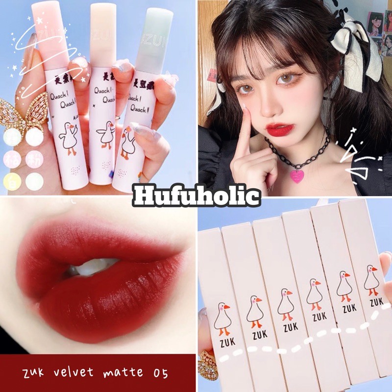 Son kem vịt ZUK mềm môi dễ thương hot trend Velvet Matte ZUK001