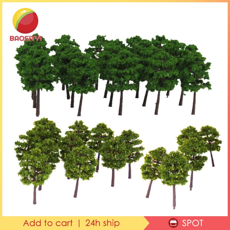 Set 80 mô hình cây cảnh trang trí tỉ lệ 1:250