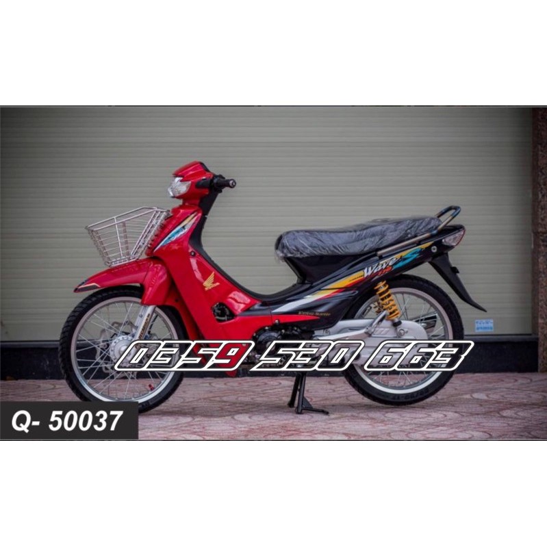 Tem rời Wave S cho xe đỏ đen