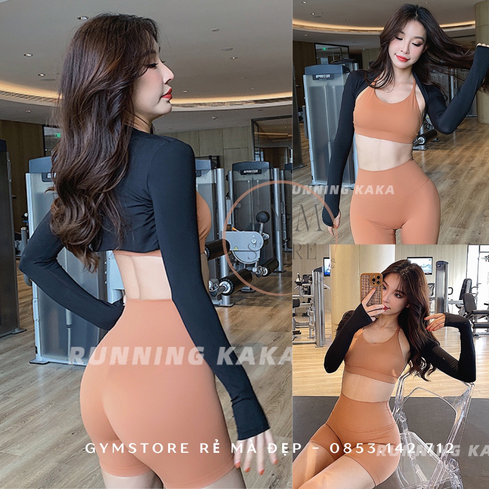 Áo khoác chống nắng tập Gym Yoga Năng động, áo cardigan lửng thun co giãn thoáng mát Đồ Tập Rẻ Đẹp GYMSTORE 099
