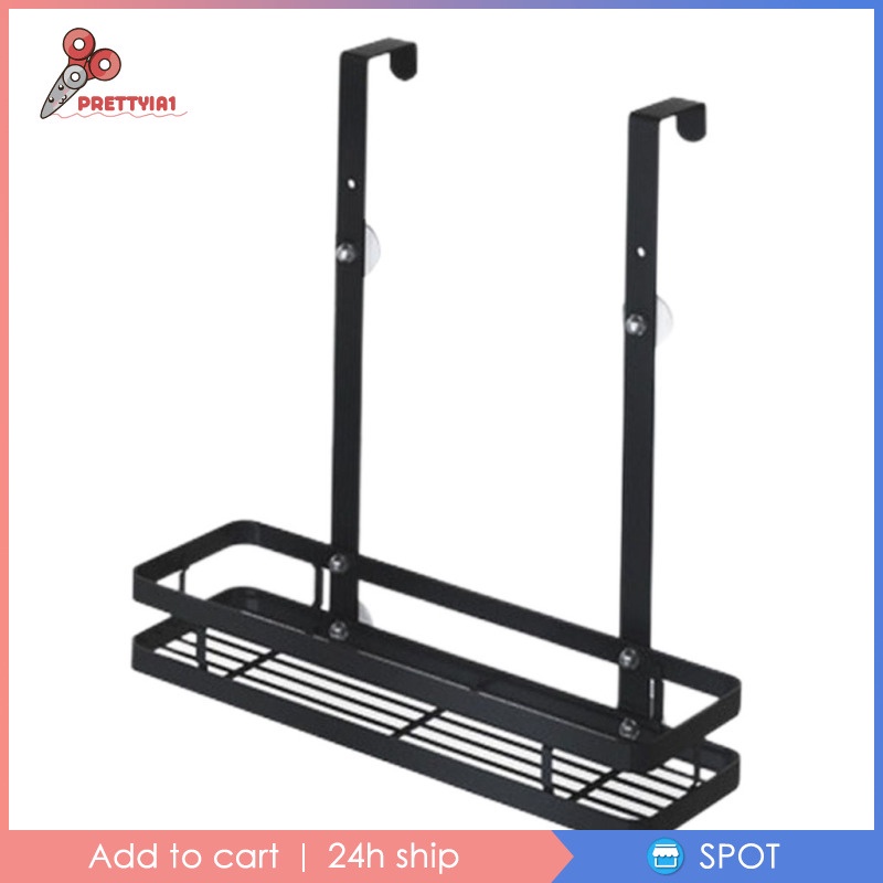 Giá Đỡ Dầu Gội 1 Tầng Màu Đen Prettyia1