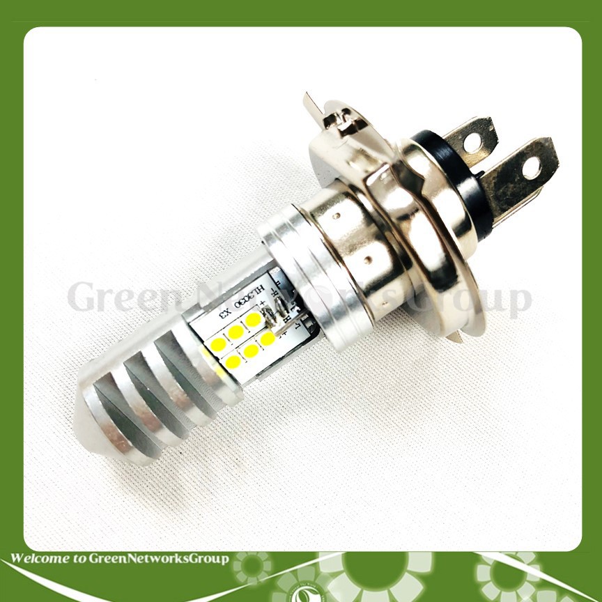 ✙❈Đèn LED HJG 12 tim hỏa tiển chân H4 Greennetworks