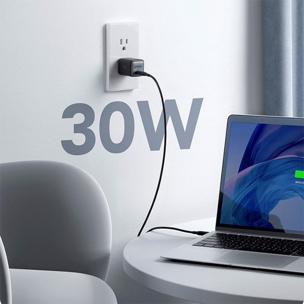 Bộ sạc nhanh GaN2 Gali nitride pd siêu sạc Anker 30W cho đầu sạc Apple 13promax - A2665