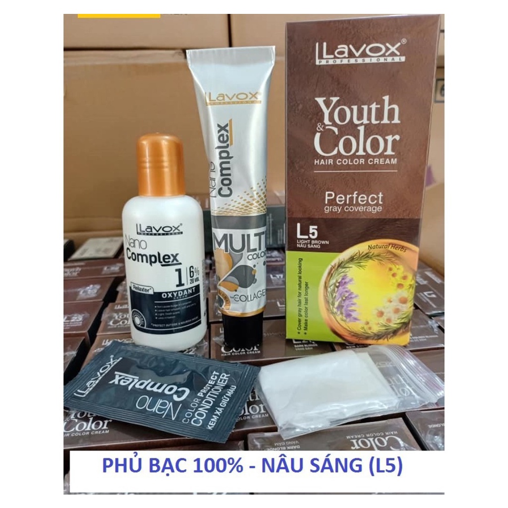Nhuộm tóc bạc cao cấp Youth&amp;Color Lavox-6 Màu nhuộm