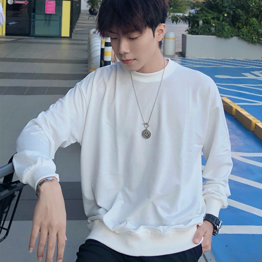 Áo Thun SWEATER UNISEX nam nữ dài tay oversize trẻ trung phom rộng Hàn Quốc vải nỉ dày dặn mặc ấm mùa đông