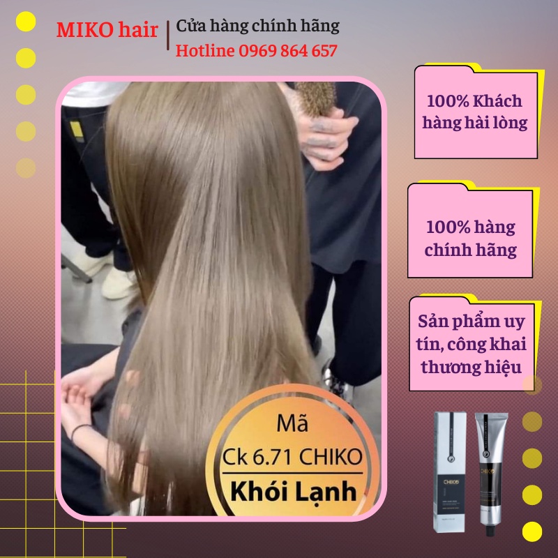 Combo thuốc nhuộm tóc collagen tại nhà NÂU KHÓI LẠNH tặng kèm trợ dưỡng và phục hồi sau nhuộm tóc