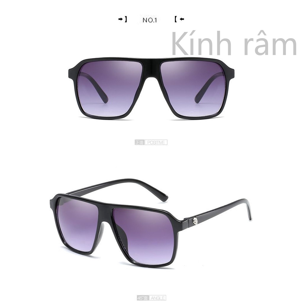 Kính Mát Gọng Vuông Phong Cách Retro