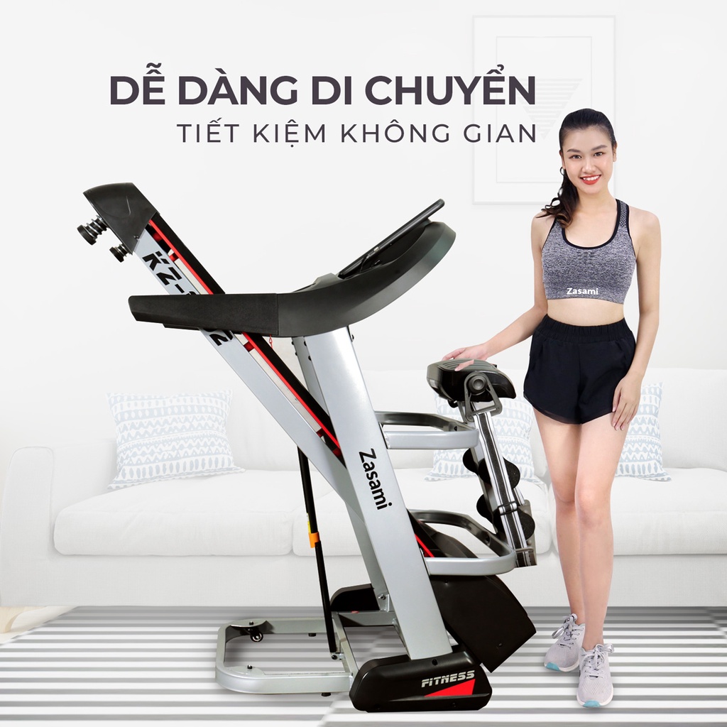 Máy Chạy Bộ Điện Cao Cấp ZASAMI KZ-C202 Gấp Gọn Dễ Dàng Bảo hành chính hãng 1 đổi 1 trong vòng 7 ngày