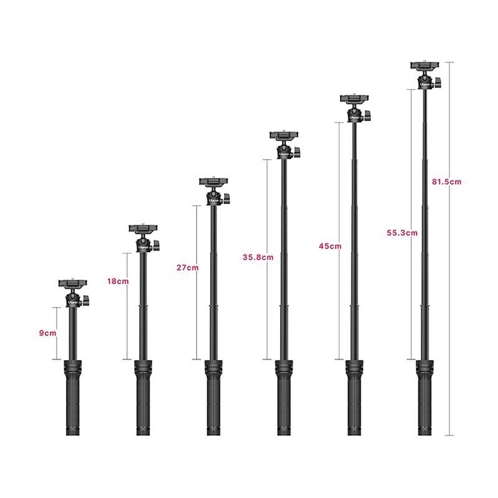 Tripod Kiêm Gậy Chụp Hình Đa Năng Dành Cho Smartphone, DSLR, Gopro | Ulanzi MT-34