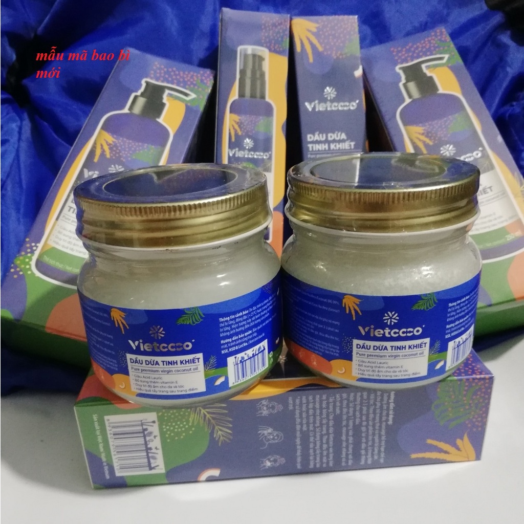 Dầu Dừa hữu cơ nguyên chất ép lạnh Vietcoco dưỡng da, dưỡng tóc