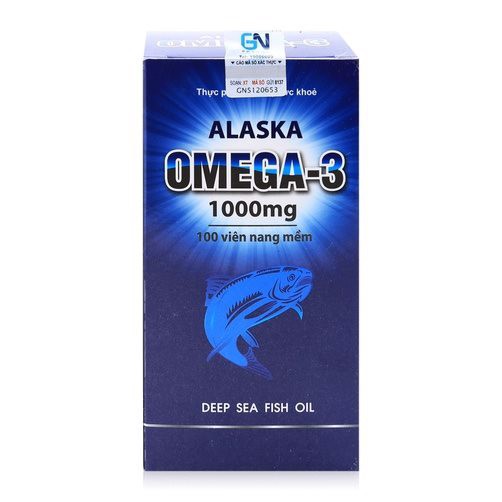 Viên dầu cá omega 3 Alaska 1000mg giúp bổ mắt lọ 100 viên