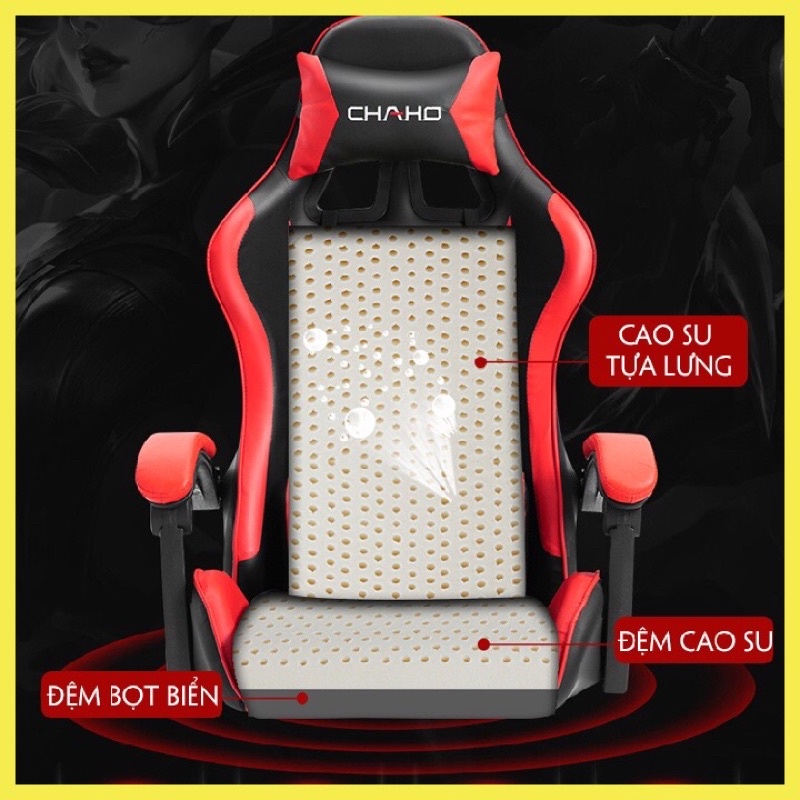Ghế gaming bọc da PU cao cấp mẫu mới có gối massage dành cho các game thủ - Ghế chơi game