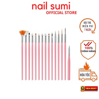 Cọ vẽ móng sét 15 cây , cọ vẽ trang trí móng nail