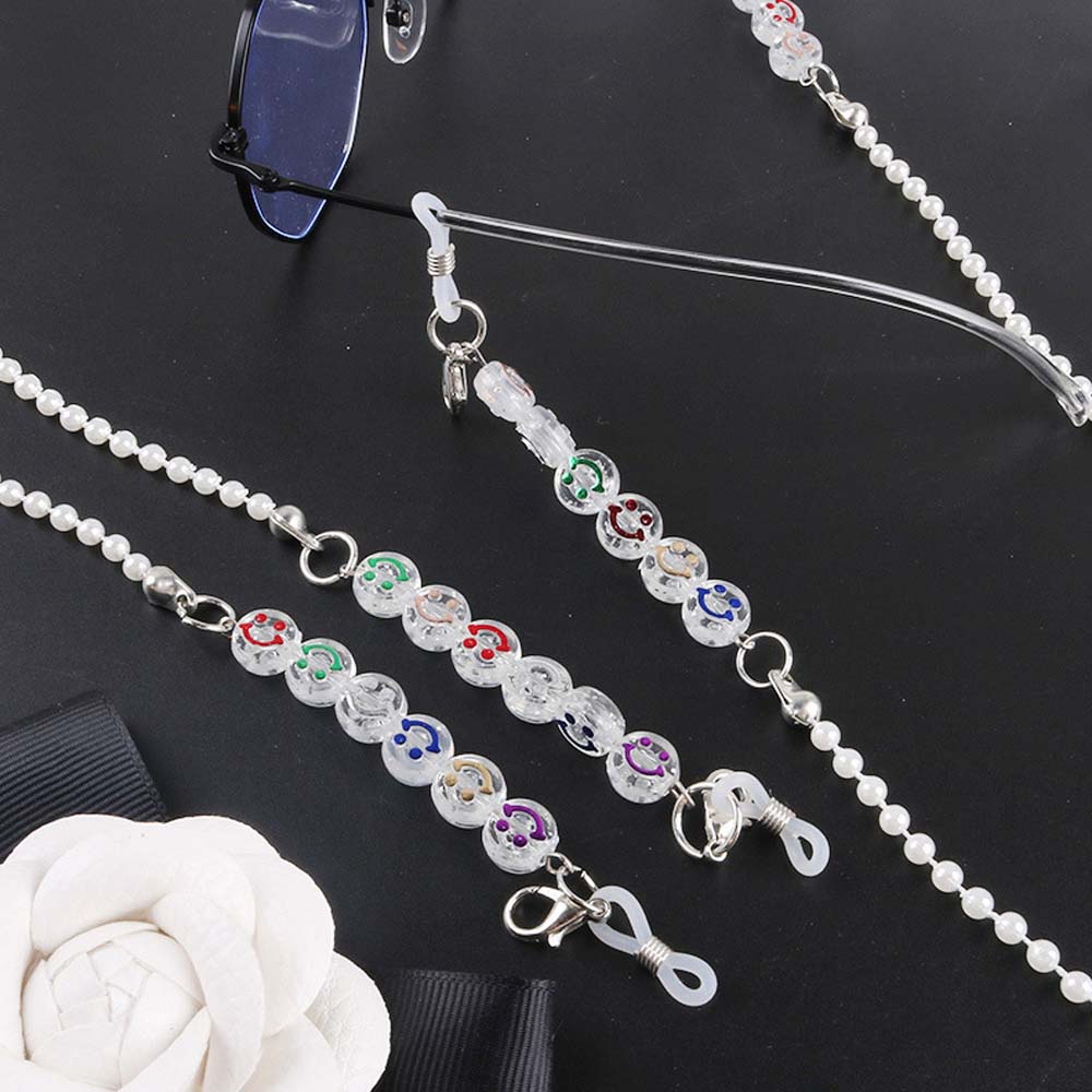 Dây Đeo Mắt Kính Đính Ngọc Trai Chống Thất Lạc Thời Trang