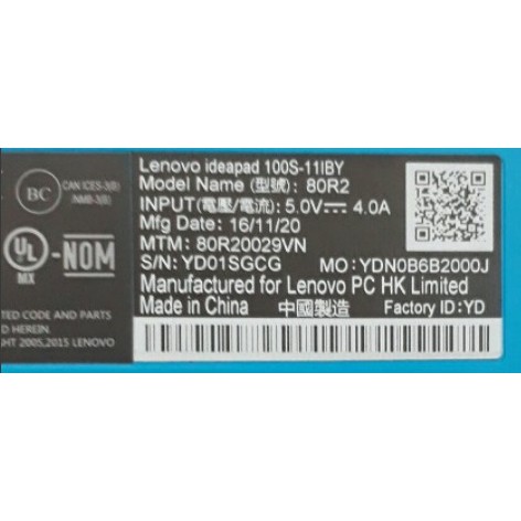 sạc laptop lenovo ideapad 100S 5v 4a chân nhỏ sạc pin lenovo ideapad 100S 5v 4a chân nhỏ máy màn 11 inch