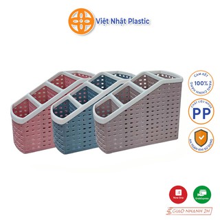 Khay nhựa tiện ích 4 ngăn để bàn đựng đồ đa năng Việt Nhật Plastic