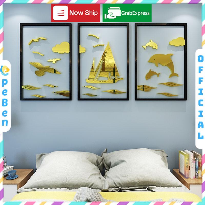 Tranh Mica Khung cảnh biển diệu kì Trang trí phòng khách, cửa hàng Nhiều Size - EPeBen